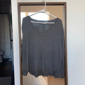 Urban Outfitters V Neck Gray Sweater XS